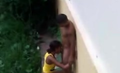 Brazilian Teen Fucking Outside On The Rain
