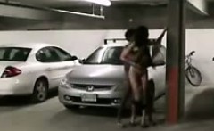 Interracial Public Garage Sex