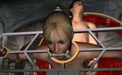 Restrained 3d Cartoon Blonde Babe Gets Fucked Hard