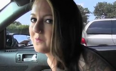 Horny Teen Sucking Cock In Front Seat Of Car