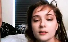 Sexy Babe Sucks Her BFs Cock on Webcam