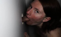 Redhead Teen Kera Fucks Strange Men Through The Gloryhole