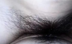 Before driving her guyis penis with limited clam hairy brun