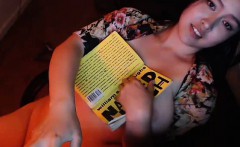 Big Titty Asian Webcam Girl Reading Naked