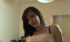 Lapdance and facial with cute czech teen
