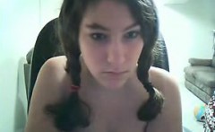 Pigtails female on cam