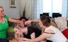 CFNM babes teasing submissive slave