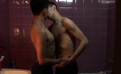 Cycling boyfriends get dirty in a shower
