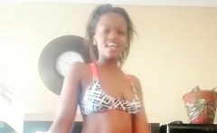 Nice body ebony teen webcam strip show