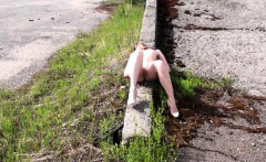 Girl Strips Naked In A Public Place