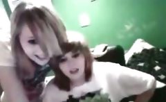 Nasty emo lesbians having fun on webcam