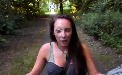 Amazing blowjob in the park