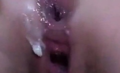 (closeup) Double Penetration Creampie, Anal And Pussy