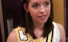 Sexy Cheerleaders Suck And Bang Cocks In Locker Room