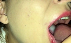 Homemade Cum On Tongue And Swallow