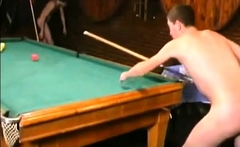 Russian Soldiers Play Pool In Nude