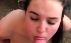 Beautiful girl really wants his cum on her face again