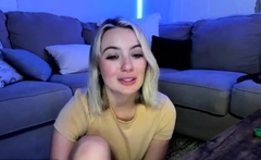 Blonde teen Sierras first erotic masturbation video