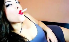 Smoking Fetish - Close-up Webcam Show With Alexxxya