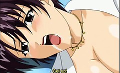 Hentai girl in big tits caught masturbating gets fucked by